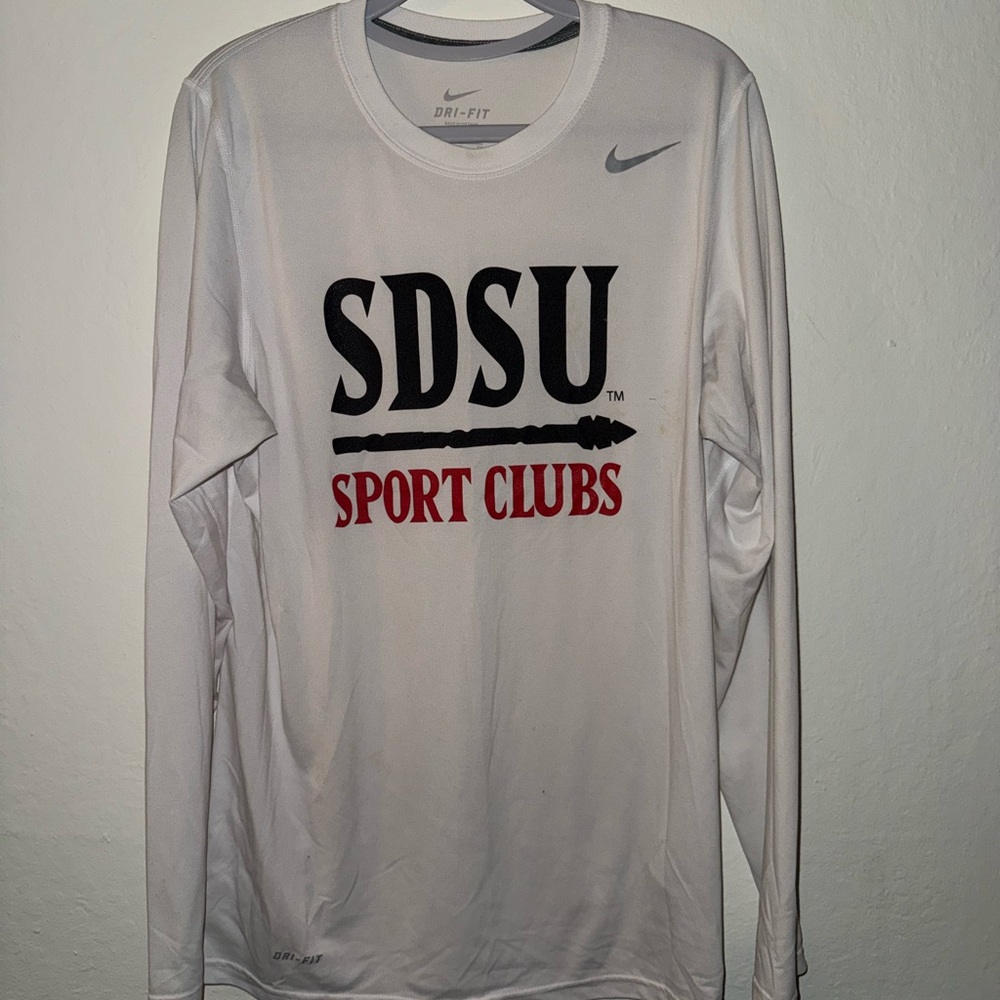 Nike SDSU White Dri-FIT Long Sleeve Shirt